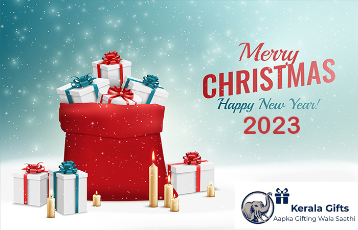 Premium Vector  2023 which 3d realistic gift box merry christmas and happy  new year 2023 greeting card celebrate party 2023 christmas poster banner  cover card brochure flyer layout design