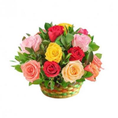 Mix Roses Basket