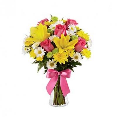 Lilies, Roses & Gerbera Bouquet