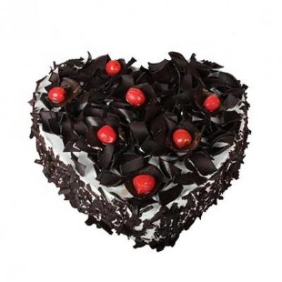 Heart Shape Black Forest Cake