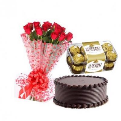 Roses, Cake With Ferrero Rocher