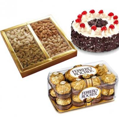 Chocolate, Cake With Dry Fruits