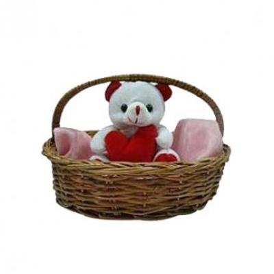 Teddy In Basket