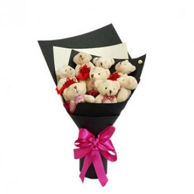 9 Teddy Bouquet