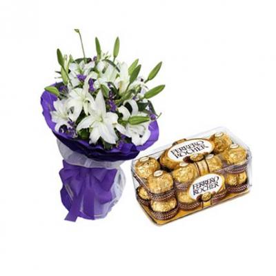 Lilies With Ferrero Rocher