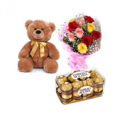 Teddy, Mix Roses With Ferrero Rocher