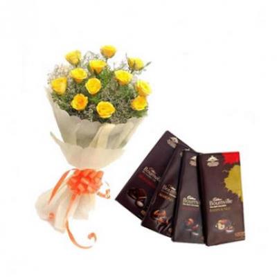 Yellow Roses With Bournville