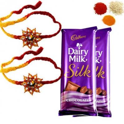 Rakhi With Dairy Milk Chocolates