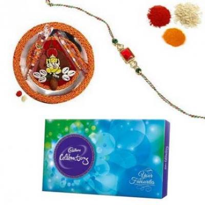 Rakhi Thali With Cadbury Celebration Chocolate