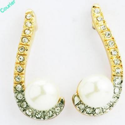 Long Pearl Diamond Earings