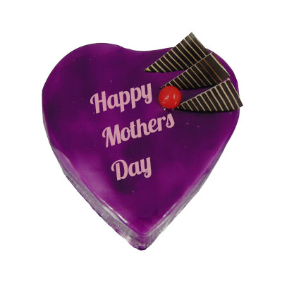 Happy Mothers Day Heart Shape Blueberry Cake