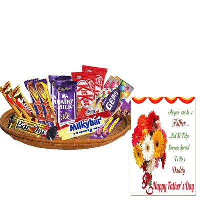 Exclusive Chocolate Basket With Fathers Day Card