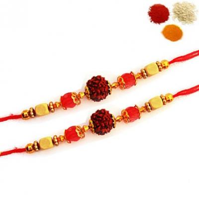 Rudraksh Rakhi Set