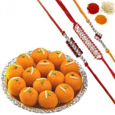 Rakhi Set with Motichoor Ladoo