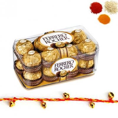 Rakhi with 16 PCs Ferrero Rocher 