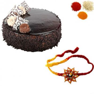  Rakhi with Chocolate Cake