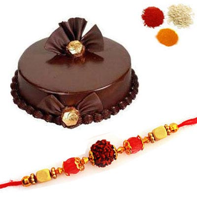 Rakhi with Chocolate Truffle Cake