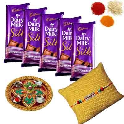Rakhi Thali with Dairy Milk Silk