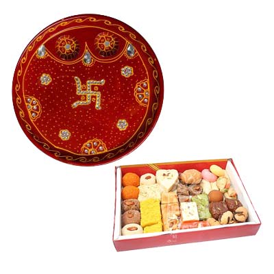 Rakhi Thali with Mixed Sweets