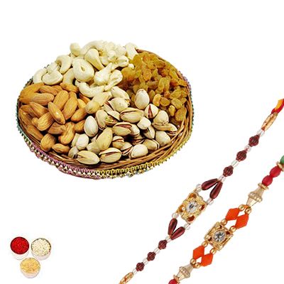 Rakhi Set with Mixed Dry Fruits