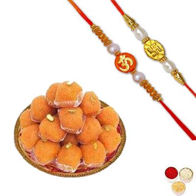 Divine Rakhi with Motichoor Ladoo