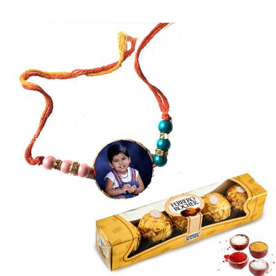 Photo Rakhi With Ferrero Rocher