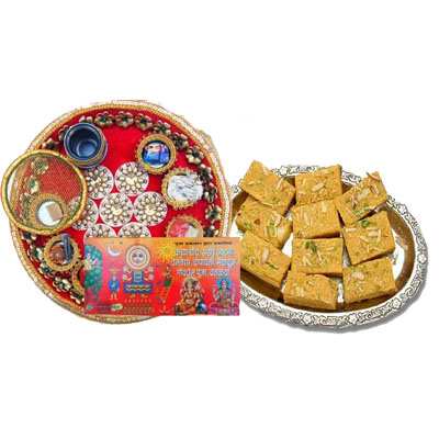 Thali with Soan Papri