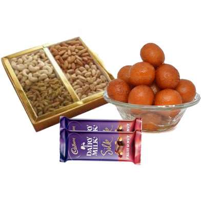 Mixed Dry Fruits with Gulab Jamun & Silk