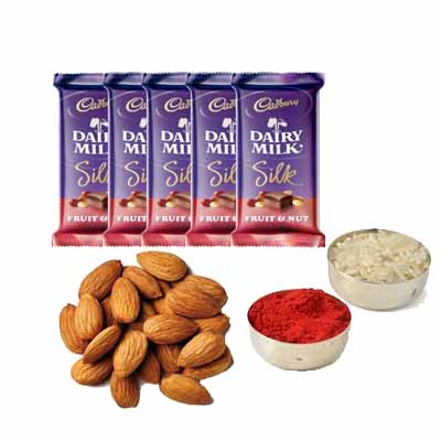 Dairy Milk Silk with Almonds & Roli Chawal