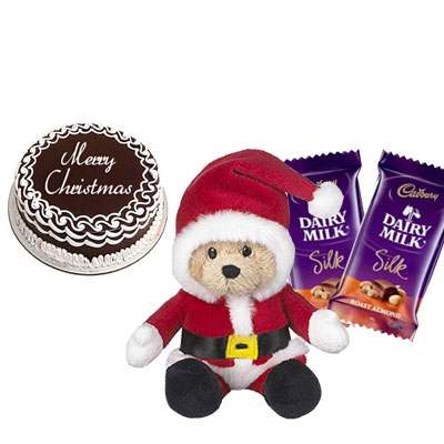 Christmas Cake with Santa Claus & Silk