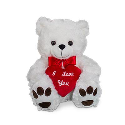 12 Inch I Love You White Teddy Bear
