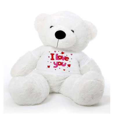 I Love You White Big Teddy Bear
