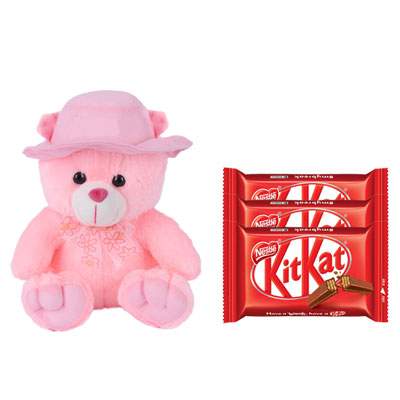 16 Inch Teddy Bear with Kitkat