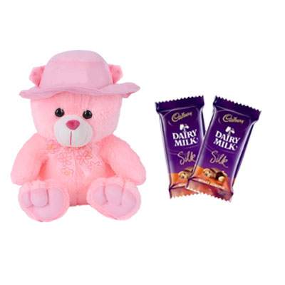 16 Inch Teddy Bear with Silk Chocolates