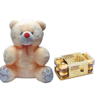 20 Inch Teddy with Ferrero Rocher