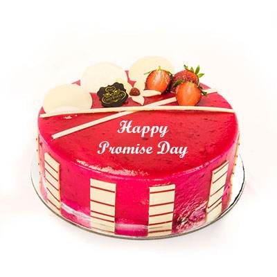 Promise Day Strawberry Cake