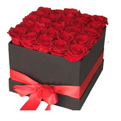 Red Roses Square Box