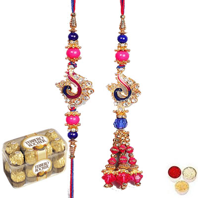Lumba Rakhi For Brother Bhabi With Ferrero