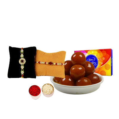 Rakhi Set with Gulab Jamun & Celebration