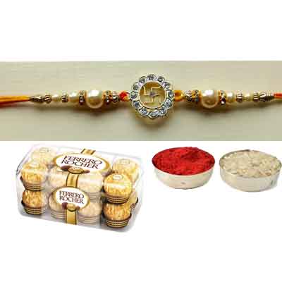 Swastik Rakhi With Ferrero