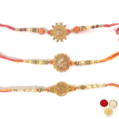 Set Of 3 Om Rakhi