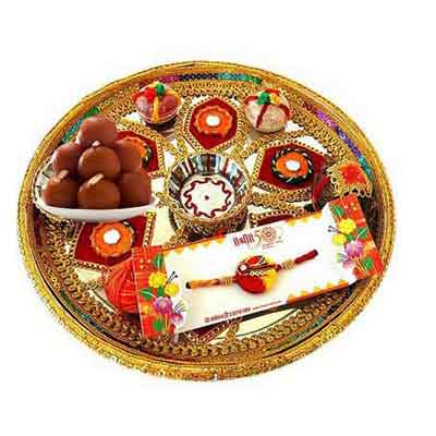 Rajasthani Rakhi Thali with Gulab Jamun