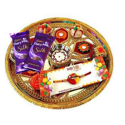 Rajasthani Rakhi Thali with Silk