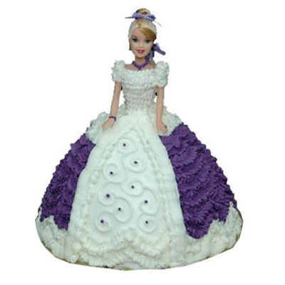 Purple Dress Doll Cake