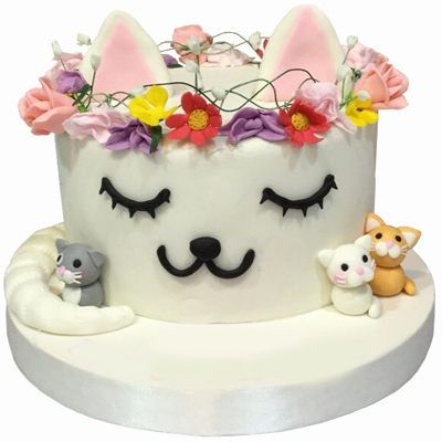 Send Cartoon Cat Cake Online in Kerala Same Day Delivery