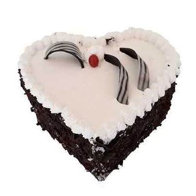 Eggless Heart Black Forest Cake