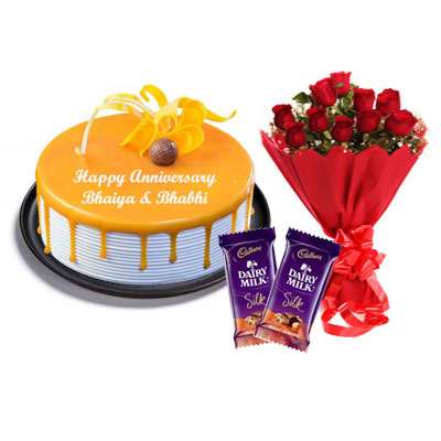 Butterscotch Cake, Bouquet & Silk