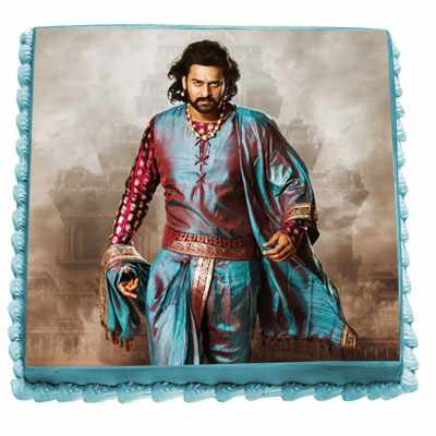 Amarendra Bahubali Chocolate Photo Cake