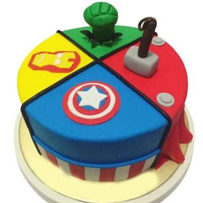 Avengers Superheroes Cake