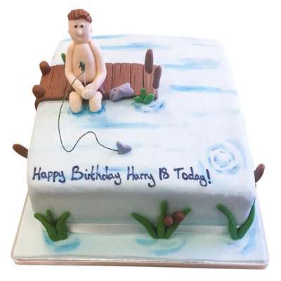 Fishing Fondant Cake